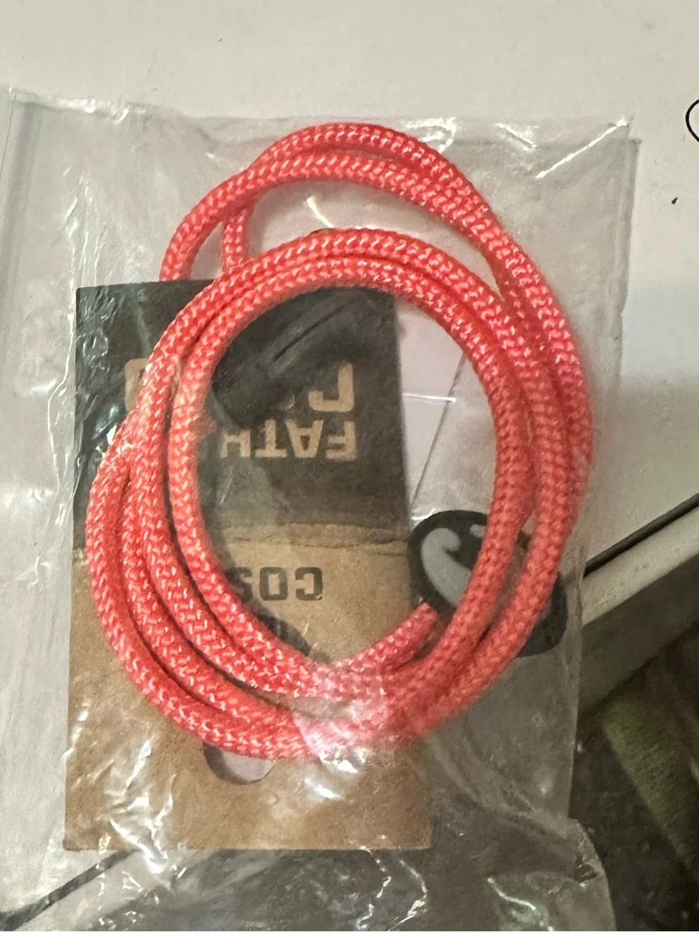 Costa Fathom Cord Lanyard in Bright Orange-Red